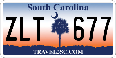 SC license plate ZLT677