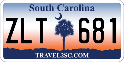 SC license plate ZLT681
