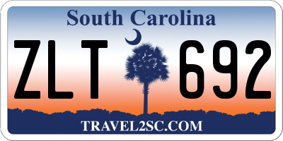 SC license plate ZLT692