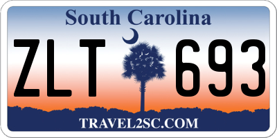 SC license plate ZLT693