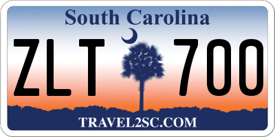 SC license plate ZLT700