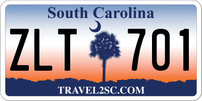 SC license plate ZLT701
