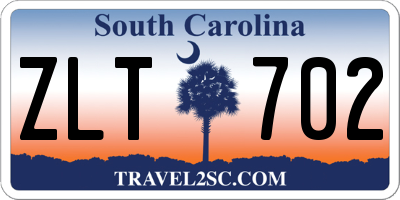 SC license plate ZLT702