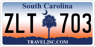 SC license plate ZLT703