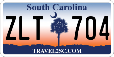 SC license plate ZLT704