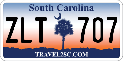 SC license plate ZLT707