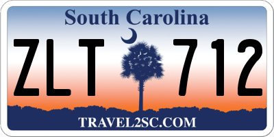 SC license plate ZLT712