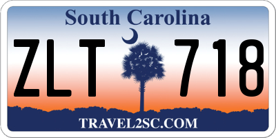 SC license plate ZLT718