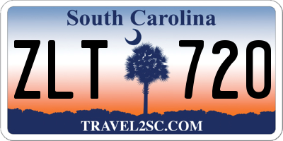 SC license plate ZLT720