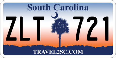 SC license plate ZLT721