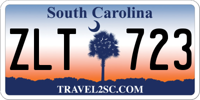 SC license plate ZLT723