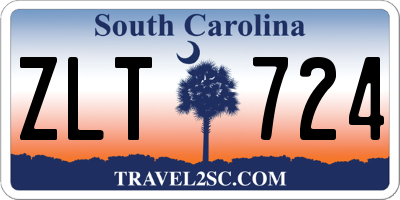 SC license plate ZLT724