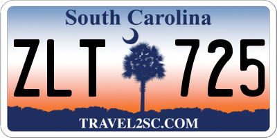 SC license plate ZLT725