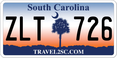 SC license plate ZLT726