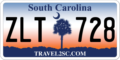 SC license plate ZLT728