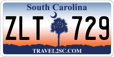SC license plate ZLT729