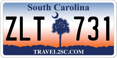 SC license plate ZLT731