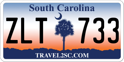 SC license plate ZLT733