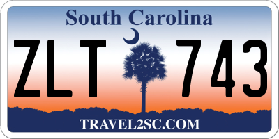 SC license plate ZLT743