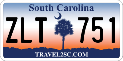 SC license plate ZLT751