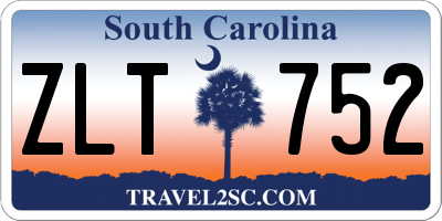 SC license plate ZLT752