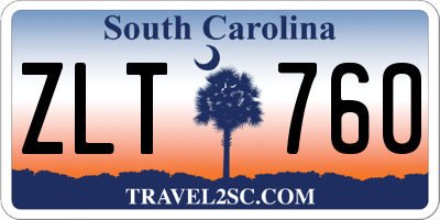 SC license plate ZLT760