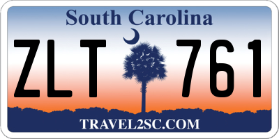 SC license plate ZLT761