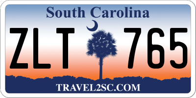 SC license plate ZLT765