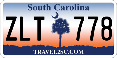SC license plate ZLT778