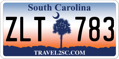 SC license plate ZLT783