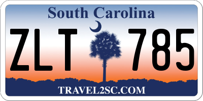 SC license plate ZLT785