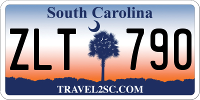 SC license plate ZLT790
