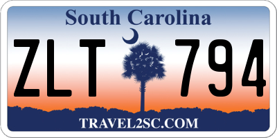 SC license plate ZLT794