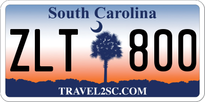 SC license plate ZLT800