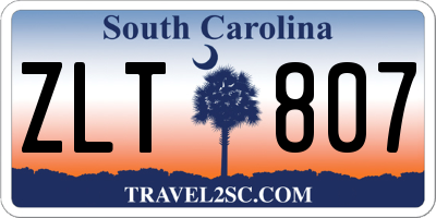 SC license plate ZLT807