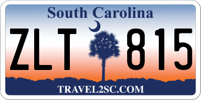 SC license plate ZLT815