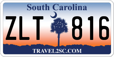 SC license plate ZLT816