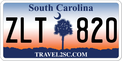 SC license plate ZLT820