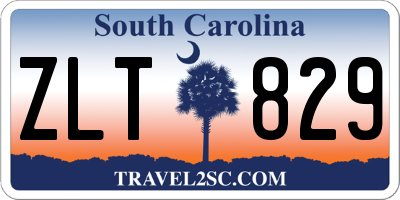 SC license plate ZLT829