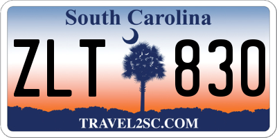 SC license plate ZLT830