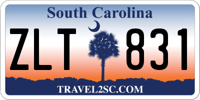 SC license plate ZLT831