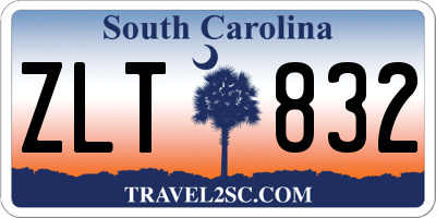 SC license plate ZLT832