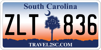 SC license plate ZLT836