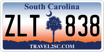 SC license plate ZLT838