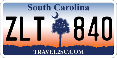 SC license plate ZLT840