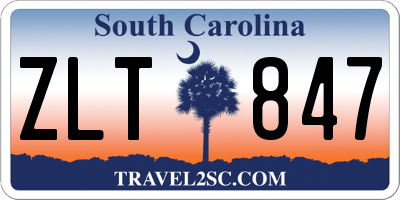 SC license plate ZLT847