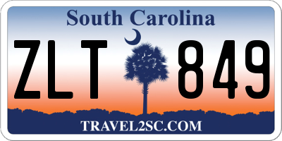 SC license plate ZLT849