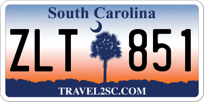SC license plate ZLT851