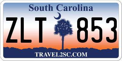 SC license plate ZLT853