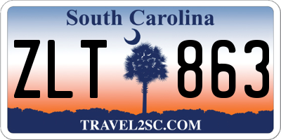 SC license plate ZLT863